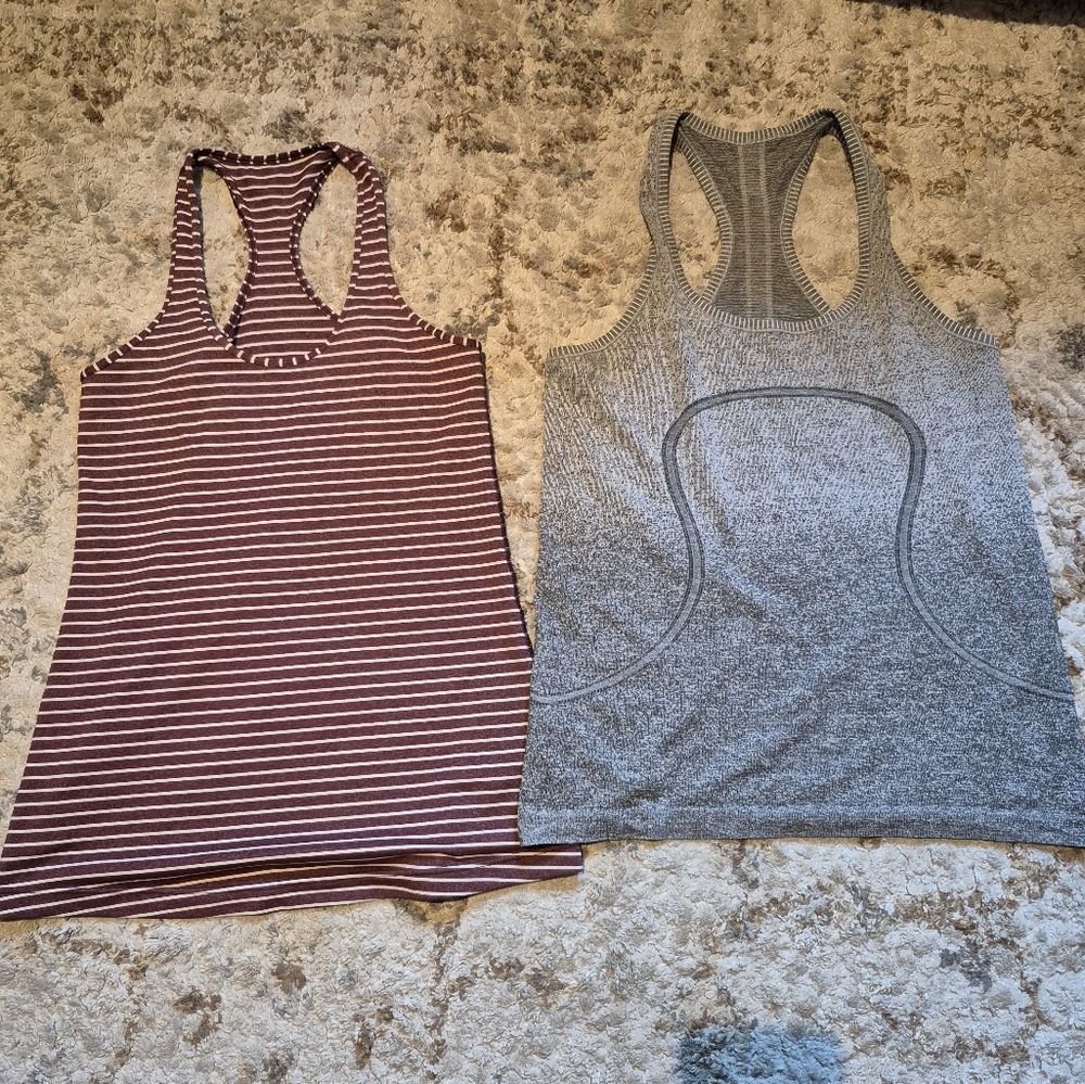2 Lululemon Top Size 6 I Run For Cheeses